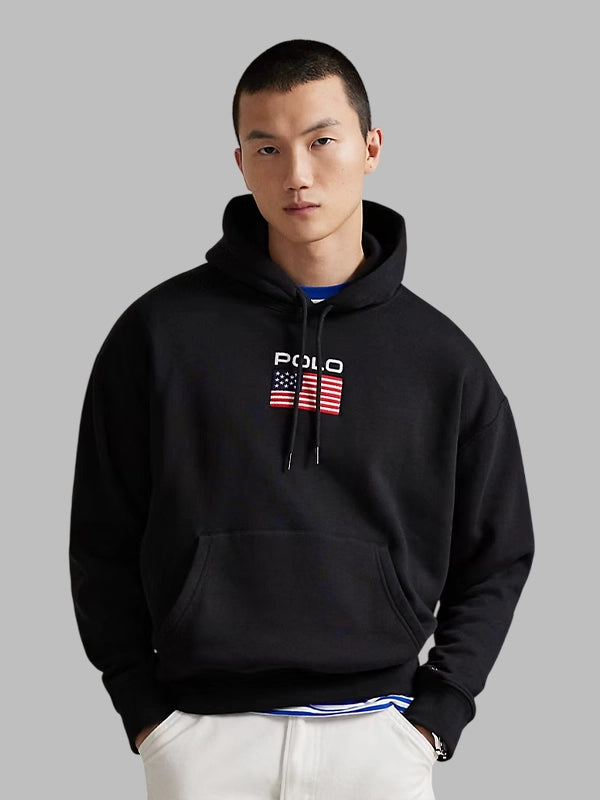 2026 Olympics USA Flag Team Black Hoodie