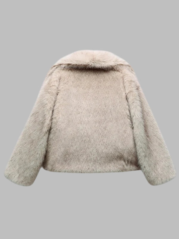 4360 240 Zara Short Faux Fur Jacket