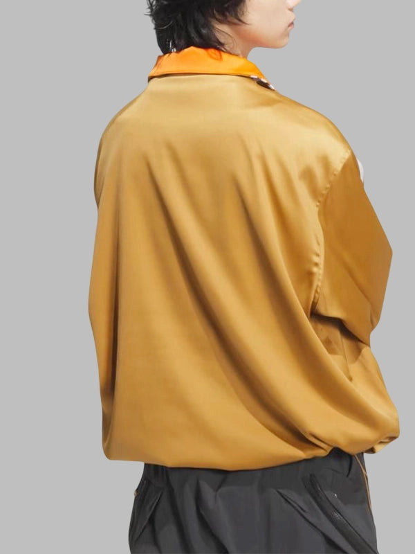 Adidas CNY Tang Satin Stripped Brown Jacket