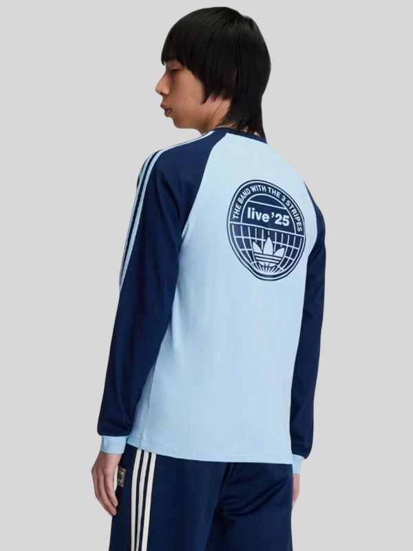 Adidas Oasis Tour 3 STRIPES Blue T-Shirt
