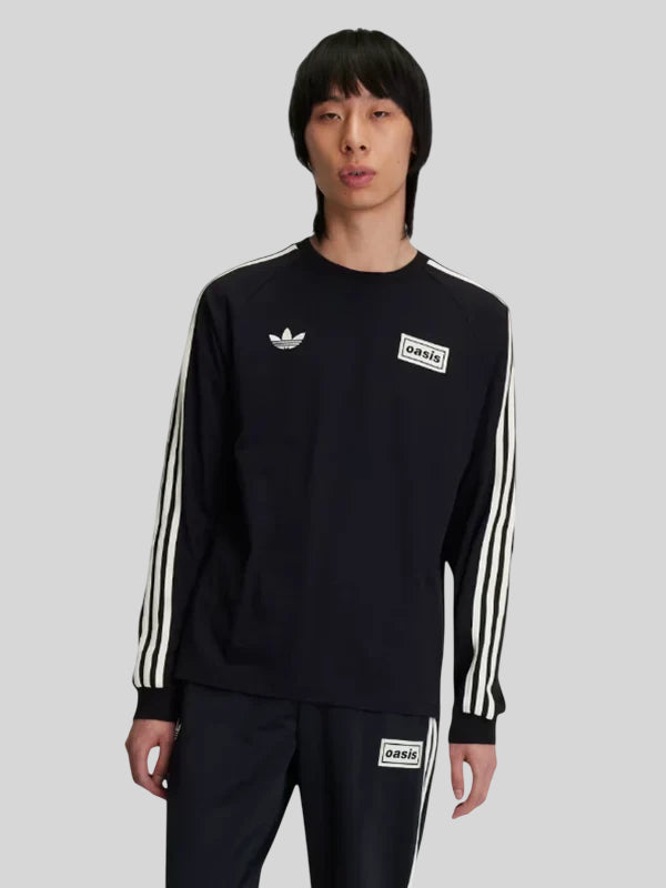 Adidas x Oasis Tour 3 STRIPES Black T-Shirt