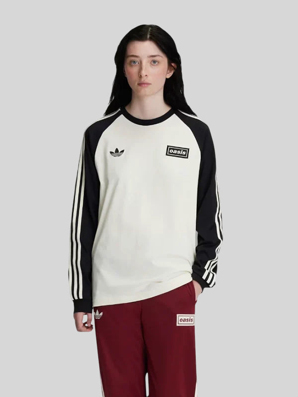 Adidas x Oasis Tour 3 STRIPES Sweatshirt Black and White