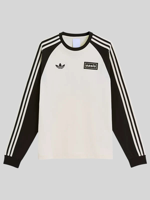 Adidas x Oasis Tour 3 STRIPES T Shirt Black and White
