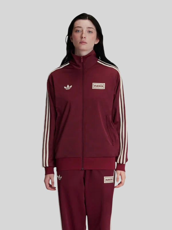Adidas x Oasis Tour Track Jacket Maroon 