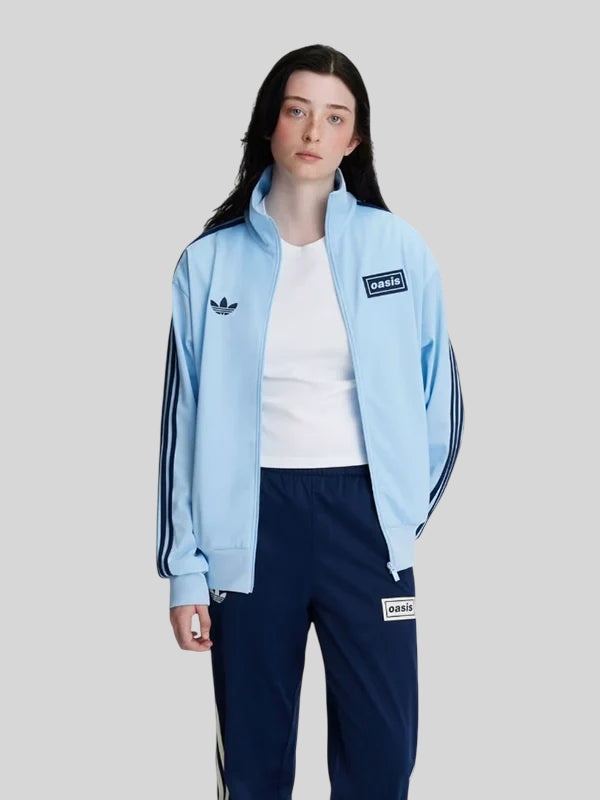 Adidas x Oasis Tour Track Jacket  Sky Blue