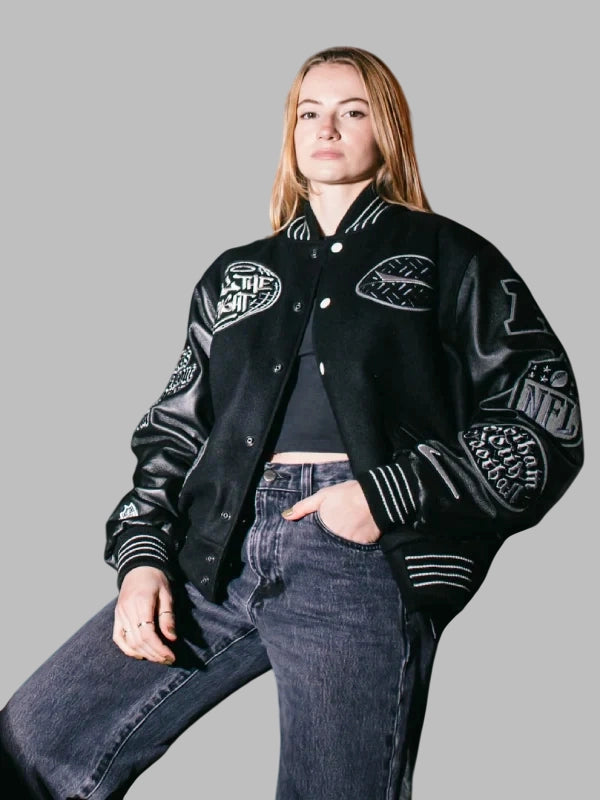 All The Right x New York Jets Jacket Black