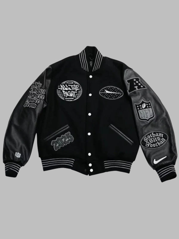 All The Right x New York Jets Rivalry Jacket Black