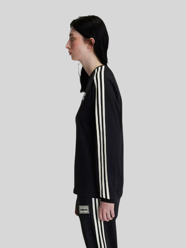 Black Adidas x Oasis Tour 3 STRIPES Long Sleeve Sweatshirt T-Shirt