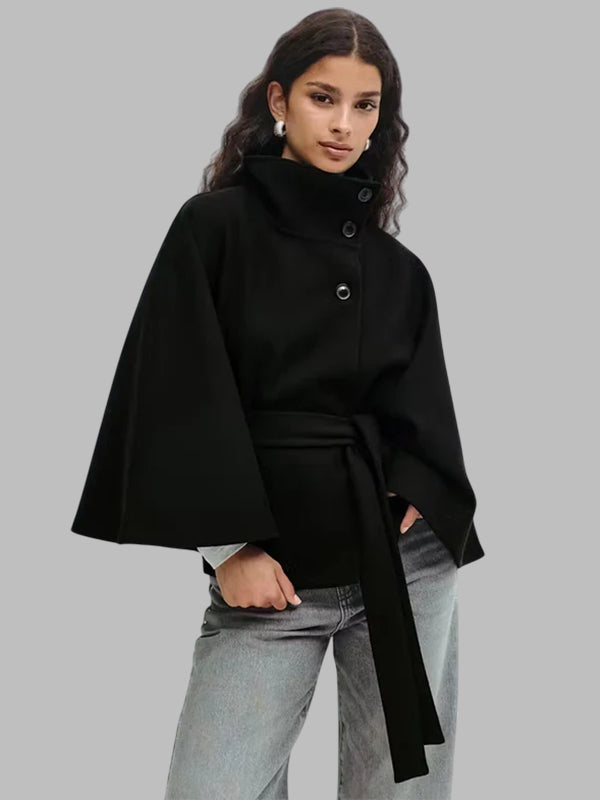 Black Gina Tricot Jacket Cape