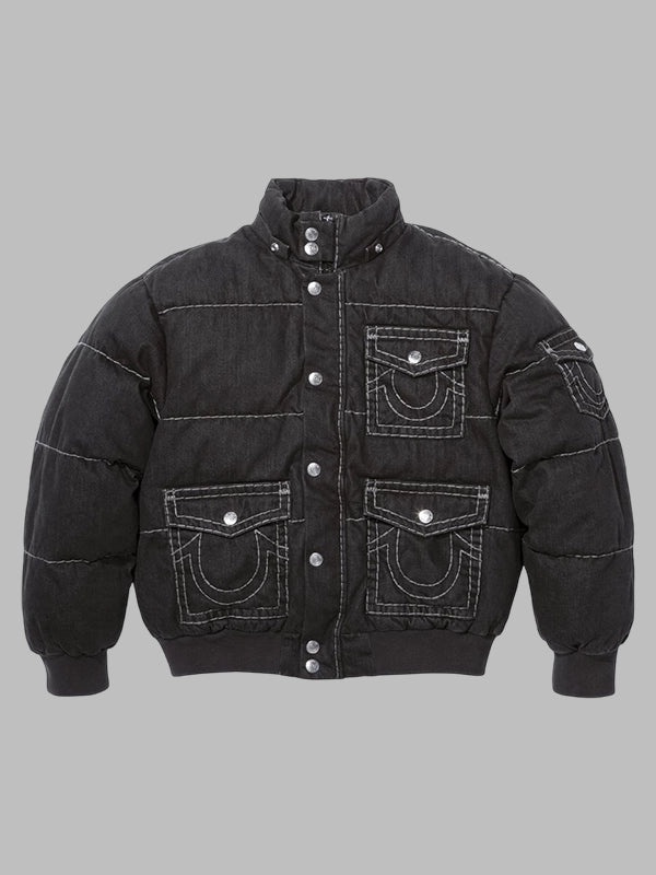 Black Puffer Supreme x True Religion Jacket