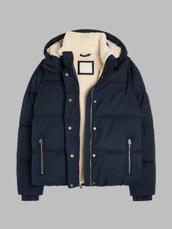 Blue hollister puffer jacket