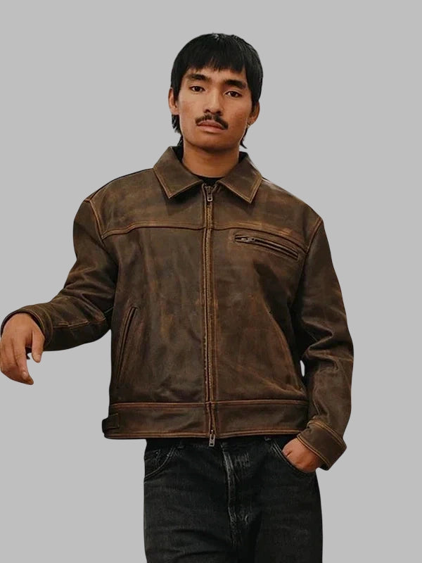 Brown Leather Mutimer Jacket