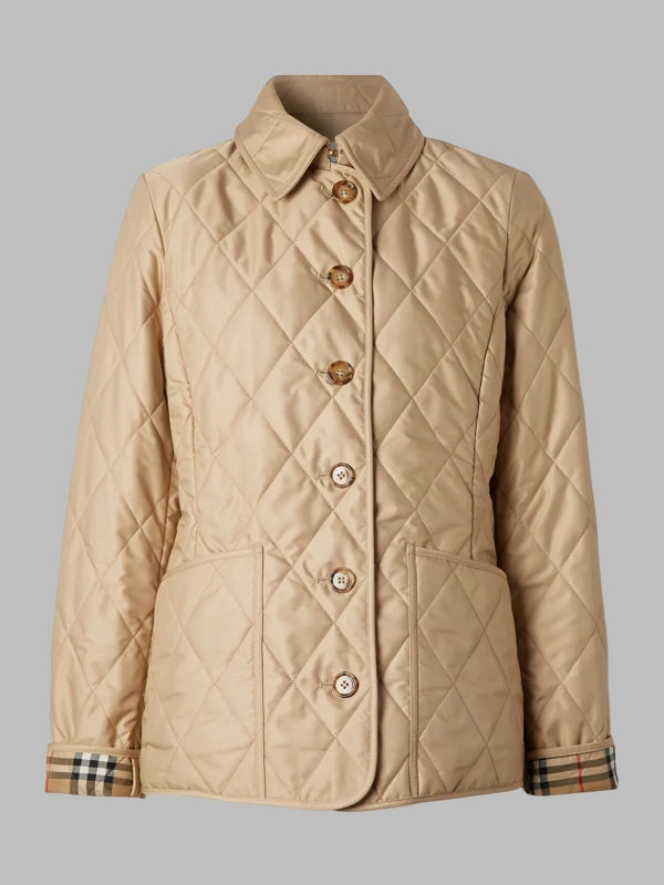 Burberry Fernleigh Quilted Jacket Cream