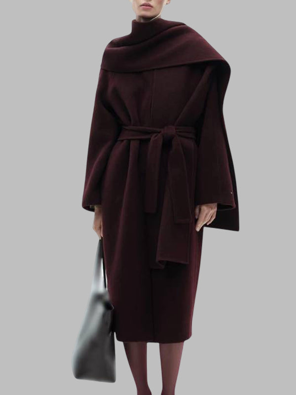 Minka Kelly Champagne Problems Maroon Coat