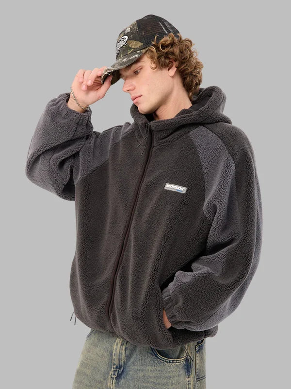 Charcoal grey Sherpa Jacket