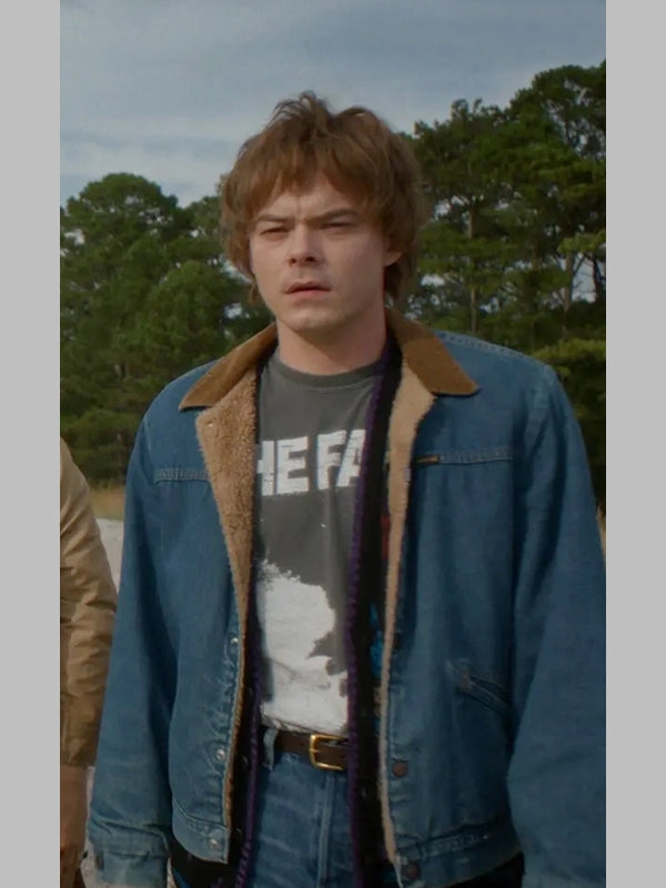 Charlie Heaton Stranger Things S05 Denim Blue Jacket
