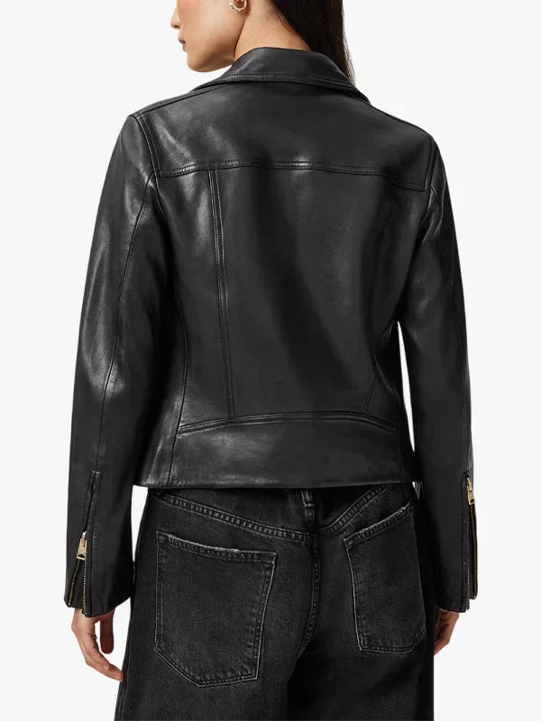 Dalby Slim Fit Black Leather Jacket