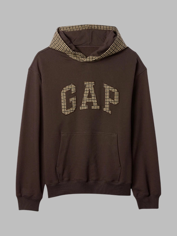 Gap Houndstooth Brown Hoodie