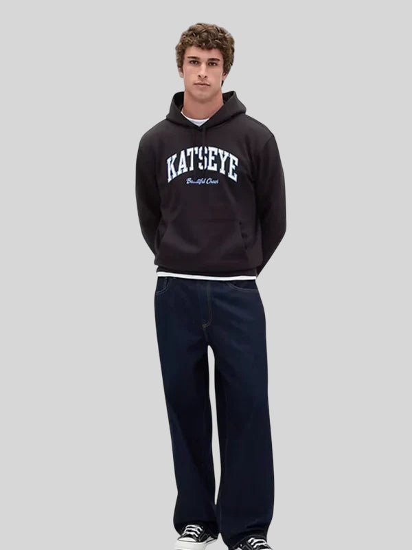 Gap KATSEYE Logo Relaxed Hoodie Black