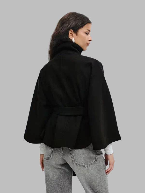 Gina Tricot Belt Cape Black jacket
