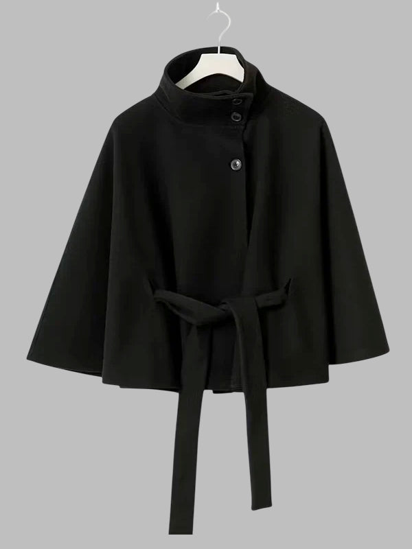 Gina Tricot Belt Cape Jacket Black