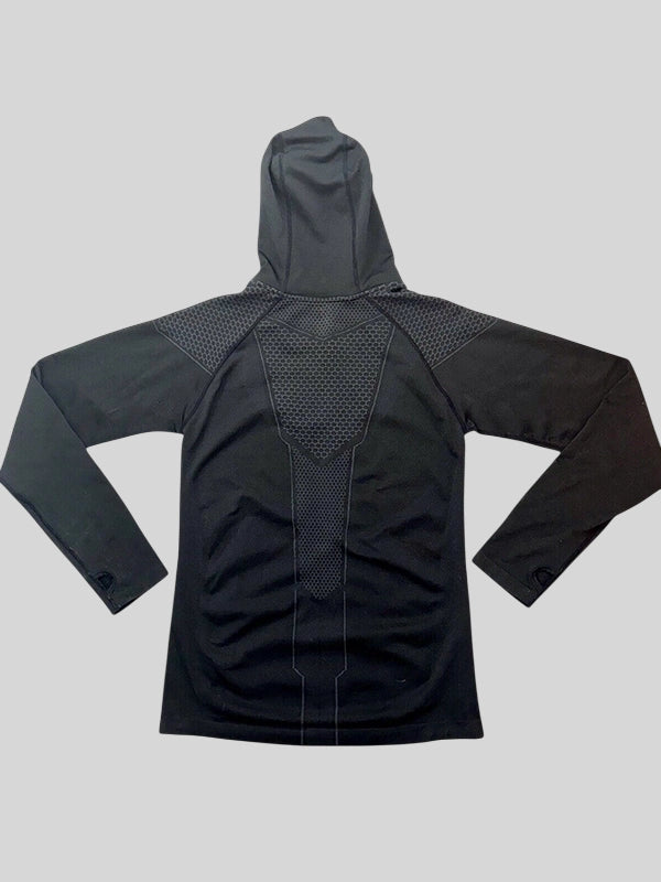 Heritage Washed Hoodie in Onyx Black