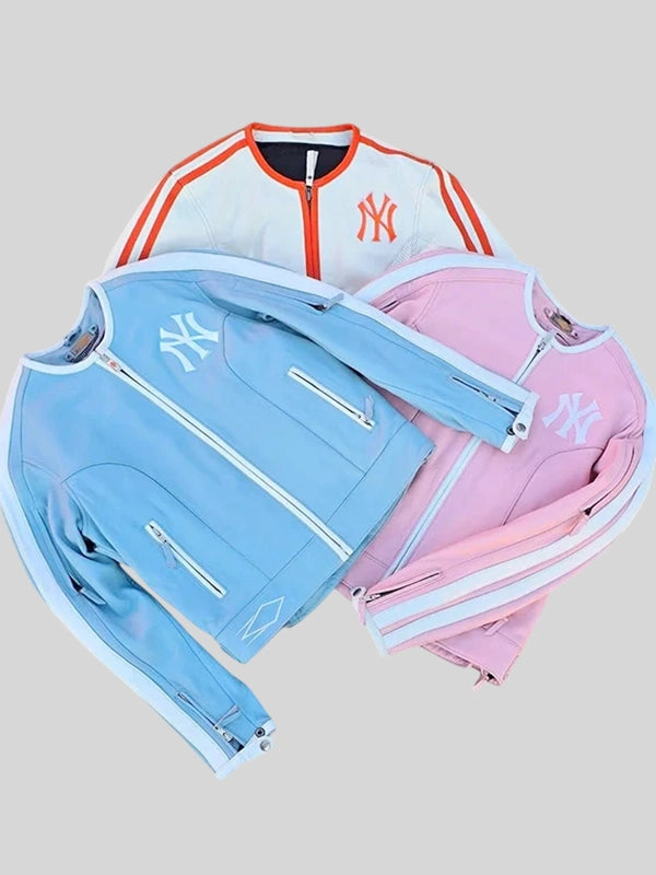 Igalaseries Vintage Cropped Biker x NYL eather Jacket
