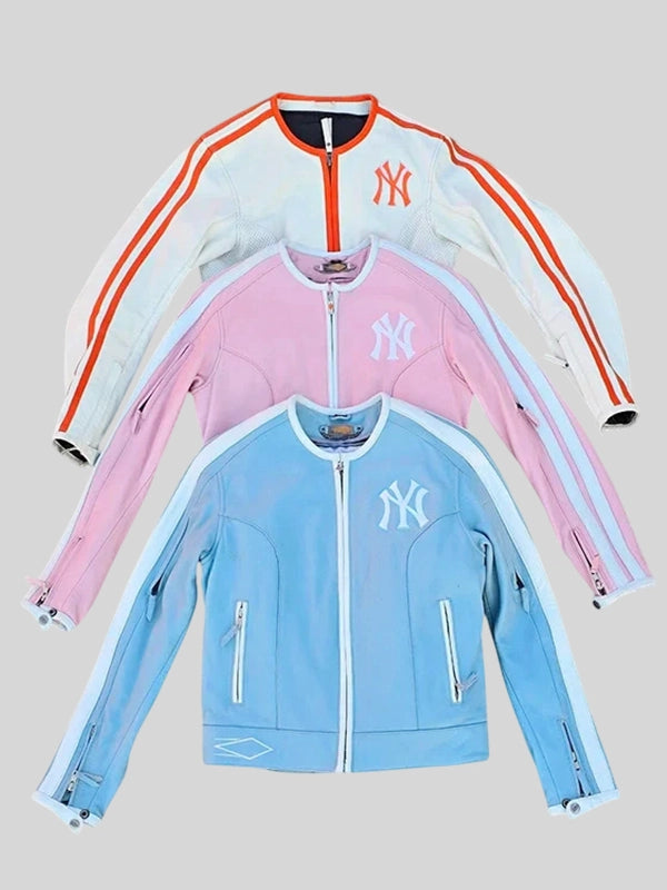 Igalaseries NY Cropped Biker Leather Jackets