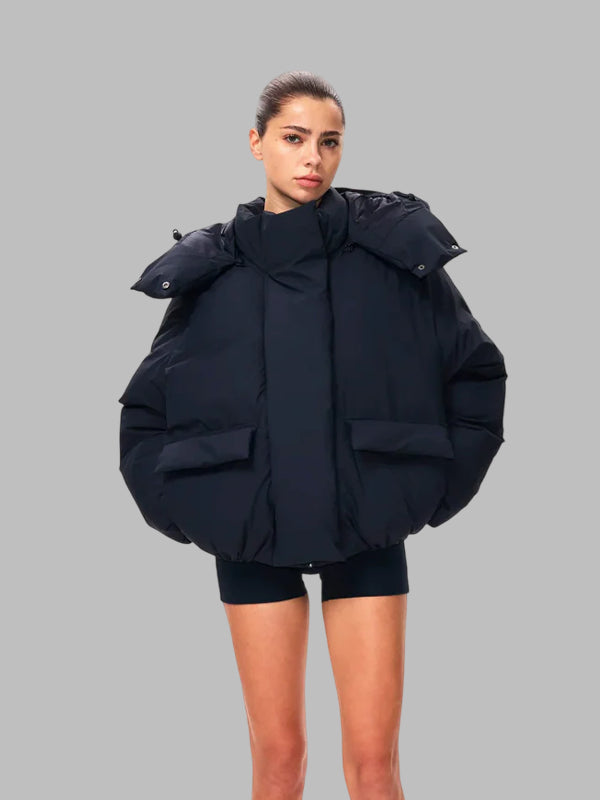 Khy Standard Box Oversized Blue Puffer Jacket