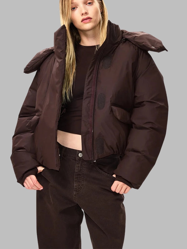 Khy Standard Box Oversized Puffer Jacket Brown