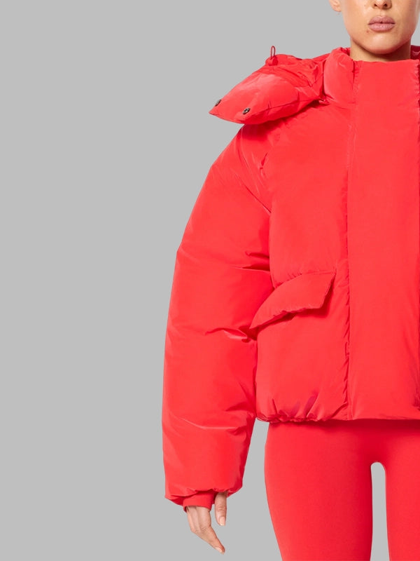 Khy Standard Box Oversized Puffer Jacket Red