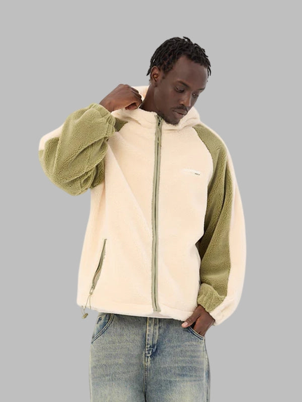 Men gravity hooded sherpa jacket