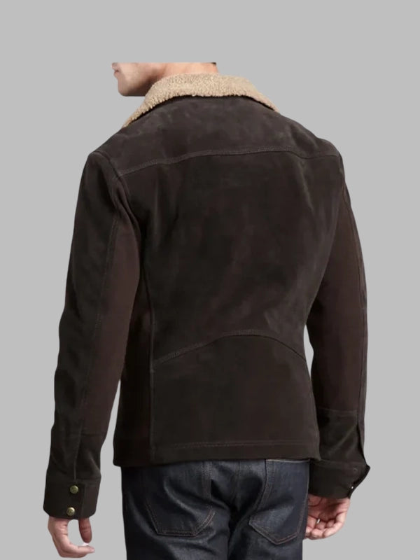 Men screen accurate ugg belfast suede bomber jacket