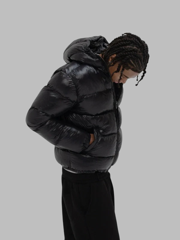 Mens Black Puffer Jacket SUVENE