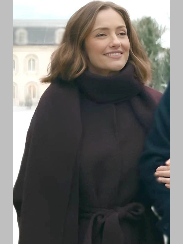 Minka Kelly Champagne Problems Maroon Coat