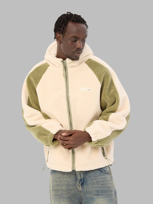 Neovision Beige Sherpa Hooded Jacket