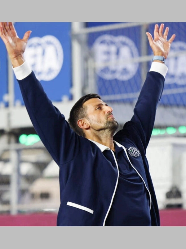 Novak Djokovic Formula 1 Qatar Grand Prix 2025 Lacoste Tennis Club Jacket