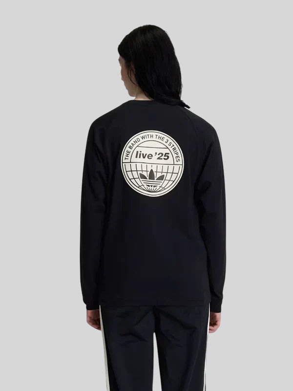 Oasis x Adidas 3 STRIPES Long Sleeve T Shirt Black