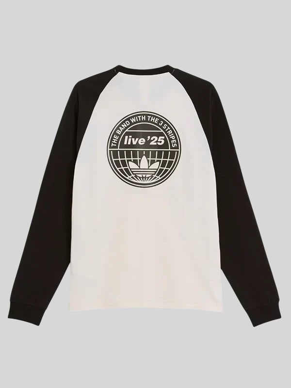 Oasis x Adidas Tour 3 STRIPES T Shirt Black and White