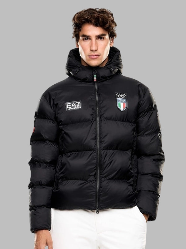Olympics 2026 Team Italy  Puffer Jacket Black