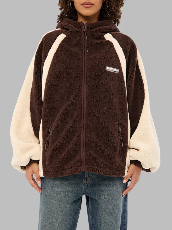 Orbital hooded sherpa jacket