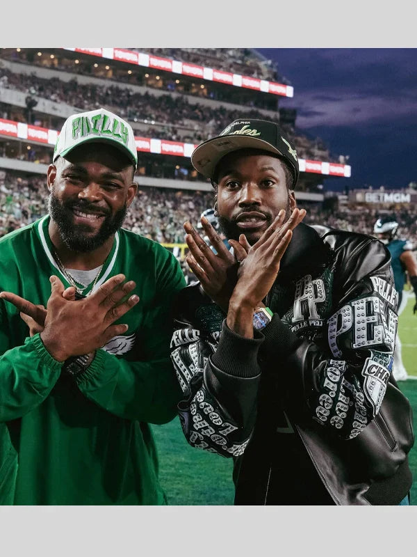 Pelle Pelle Eagles Jacket Meek Mill Black