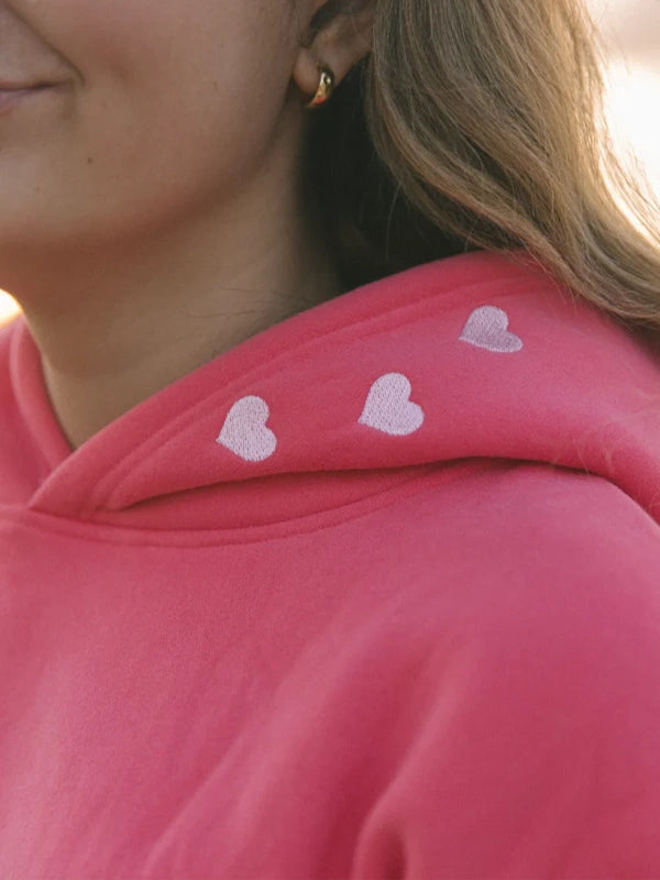 Pink Palm Puff Pink Hoodie