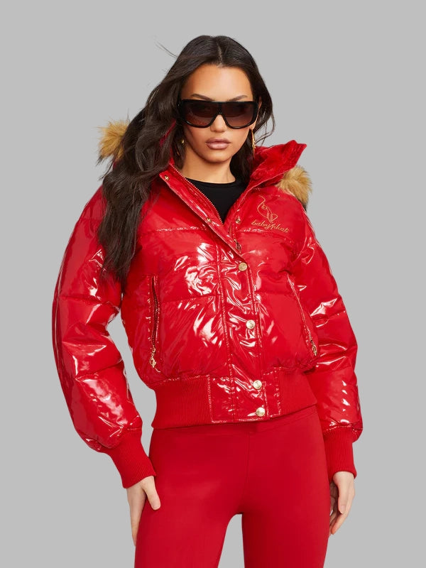 Red Baby Phat Puffer Jacket