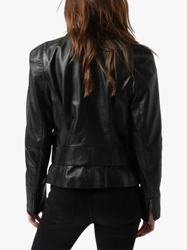Saint and Sofia Blane Black Leather Jacket