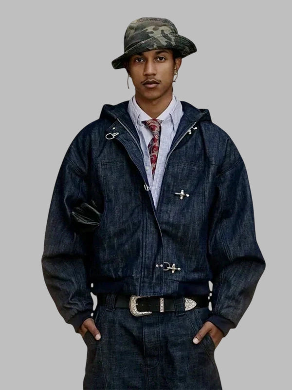 Shinzo Okayama 15oz Raw Japanese Denim Clasp Jacket