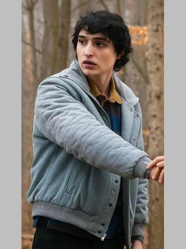 Stranger Things S05 Finn Wolfhard Grey Jacket