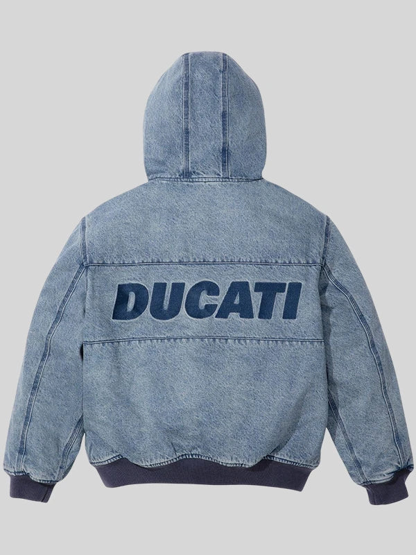 Supreme Ducati Hooded Racing Jacket Blue