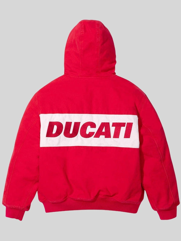 Supreme Ducati Hooded Racing Jacket Red