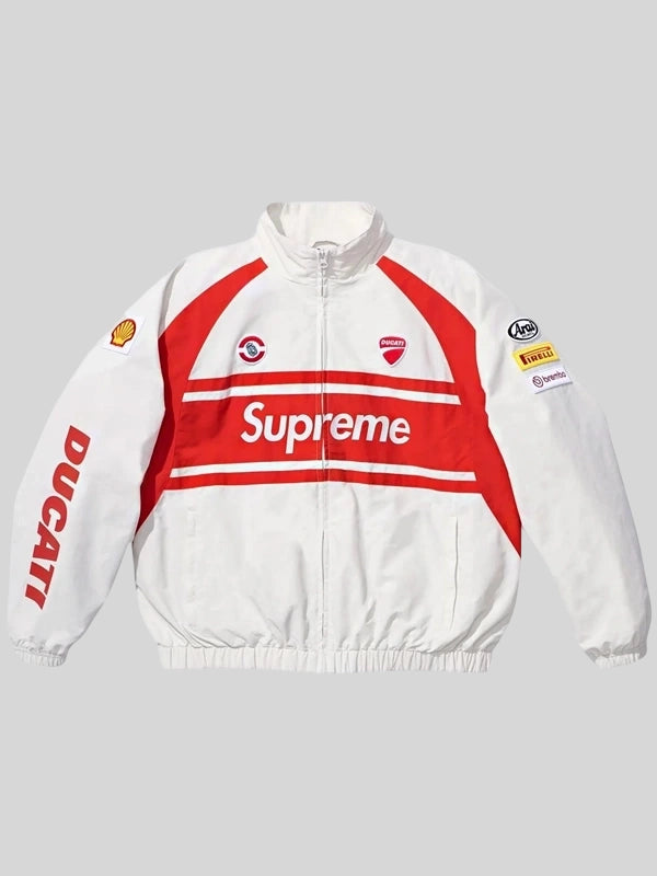 Supreme x Ducati White Track Jacket